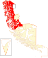 Location of the Natales commune in Magallanes Region