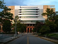 West Side tower as viewed from Peyton Manning Pass, near the completion of Phase III renovations