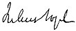 Signature de Julius Vogel