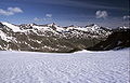 Der gesamte Kreuzkamm vom Hauslabkogel ganz links über Saykogel, Sennkogel, Kreuzkogel bis zur Kreuzspitze (von Südosten)