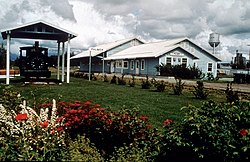 Palmer depot with a narrow gauge locomotive