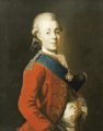 Pavel Petrovics cárevics a Szent András-rend kék pántjával (1777, Alekszandr Roslin (1718–1793) festménye