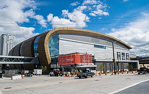 Das Fiserv Forum in Milwaukee (Nordwestseite, September 2018)