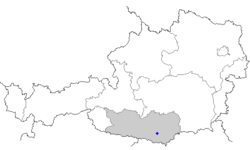 Location of Klagenfurt am Wörthersee