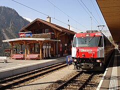 Ge 4/4 III no 650 en gare de Filisur.