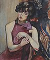 Ruth Cahn, Femme en robe lilas, années 1920, Collection privée M. Kopp