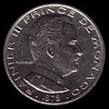 Image 161978 Monégasque franc coin with an effigy of Rainier III (from Monaco)