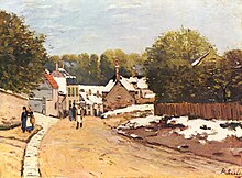 Una nga niyebe sa Louveciennes ni Alfred Sisley, 1870