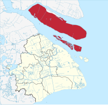 Location within Shanghai (Note that this map does not display either Haiyong or Qilong)