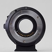 Mount for Micro Four Thirds camera bodies with eleven gold contacts