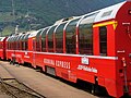 Bernina Express panorámakocsik Tiranóban