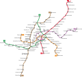 Harta geografică cu reprezentare precisa a retelei de metrou din Viena