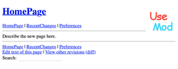 UseModWiki 1.2.1的預設首頁