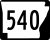 Highway 540 marker