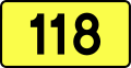 Voivodeship Road 118 shield}}