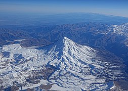 Vista aérea del monte Damavand.