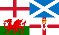 Flags of The UK nations.