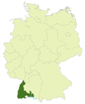 Gebiet der Oberliga Baden-Württemberg