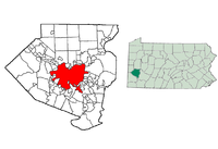 Letak Pittsburgh di Pennsylvania