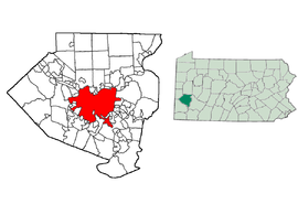 Poloha mesta v Allegheny County