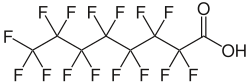 Strukturformel der Perfluoroctansäure