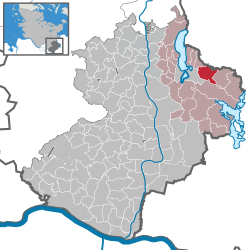 Elhelyezkedése Schleswig-Holstein térképén