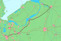 Az Utrecht–Kampen-vasútvonal útvonala