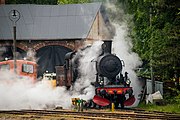 Lokstallet på Brösarps station, här med ångloket E2 nr 1183