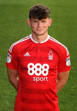 Burke in het tenue van Nottingham Forest, 2016