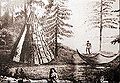 Représentation d'un camp béothuk.