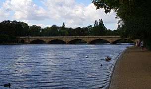 Serpentine Bridge from the north bank