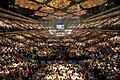 Image 14An evangelical charismatic worship service at Lakewood Church, Houston, Texas, in 2013 (from Evangelicalism in the United States)