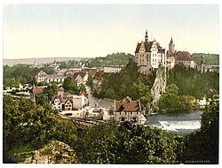 Zámek Sigmaringen kolorovaná fotografie (1890-1905)