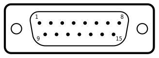 DA-15 a 15-pol Stift (männlich)