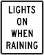 Lights on when raining