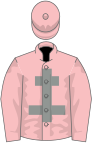 Pink, grey cross of lorraine