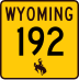 Wyoming Highway 192 marker