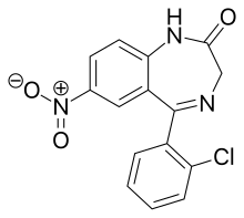 Estrutura química de Clonazepam