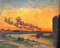 Armand Guillaumin, Ivry'de gün batımı (Soleil couchant à Ivry), 1873, Musée d'Orsay