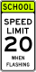 School speed limit when flashing