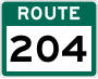 Route 204 marker