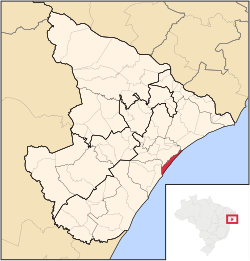 Localização de Barra dos Coqueiros em Sergipe