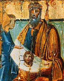 King Abgar with the Image of Edessa (St Catherine's monastery, Mount Sinai.)