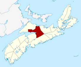 Location of Colchester County, Nova Scotia