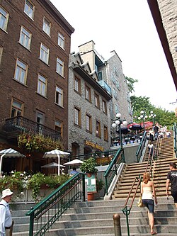 The steps in 2007, viewed from Rue Sous-le-Fort