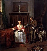 Le cadeau du chasseur, de Gabriel Metsu, 1658-1660.