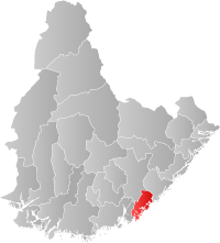 Kart som viser Lillesand kommune.