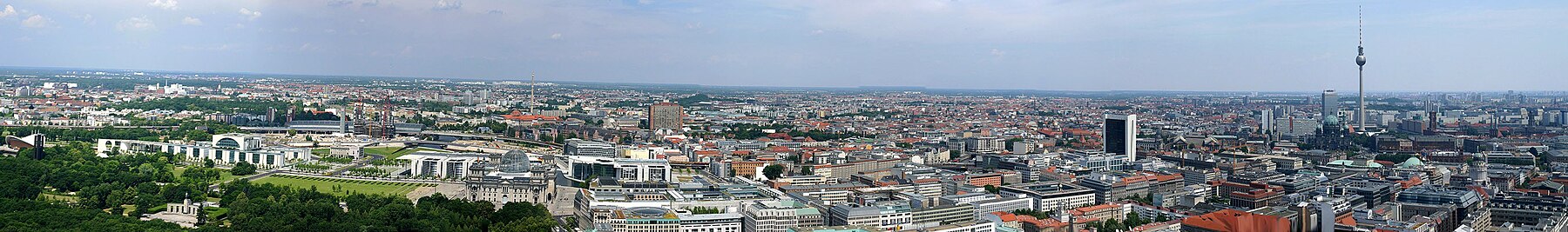 Berlin hiriko erdigunearen irudi panoramikoa.