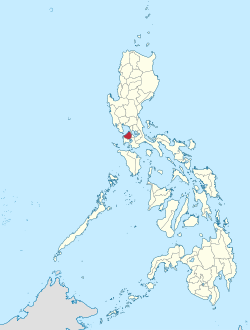 Mapa ng Pilipinas na magpapakita ng lalawigan ng Kabite