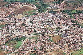 Foto aérea do centro da cidade de Passira.